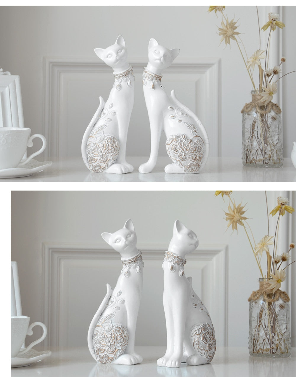 Figurine Decorative Resin Cat statue